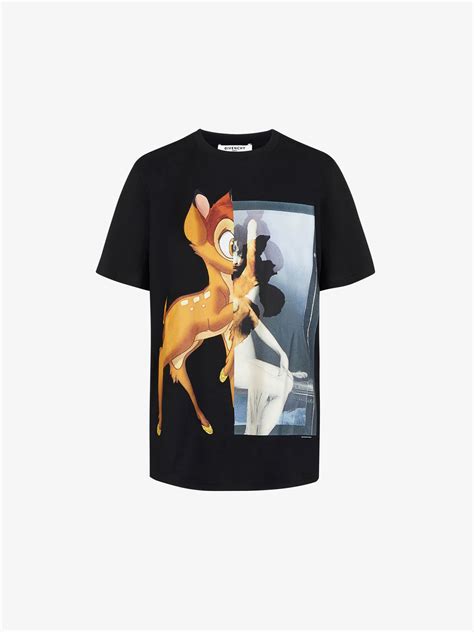 givenchy bambi graphic t-shirt men|givenchy t shirt.